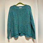 Kensie Sweater Women's XL Blue Open Knit Long Sleeve Pullover Color Speckle Photo 6