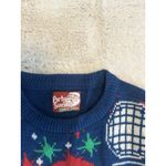 Santa Party Sweater Dec 25th Christmas sweater Women's S Medium acrylic Blue Photo 5