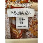 Rachel Zoe Floral Smocked Waist Blouse Womens Medium Tie Neck Boho Top Photo 2