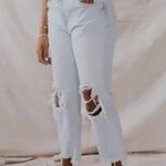 Free People  Maggie Ripped Crop Straight Leg Jeans in Paradise Blue Size US 25 Photo 10