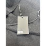 Paige  NWT Raundi S Black Wool Sweater Black Asymmetrical Cutout Turtleneck Knit Photo 6