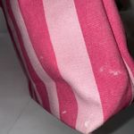 Victoria's Secret  Logo Canvas Lined Tote Bag - Iconic Pink Stripe Photo 8