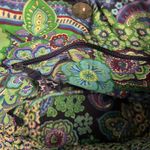 Vera Bradley  Rare Rhapsody Paisley Quilted Shoulder Bag Purse Green Blue Purple Photo 8