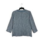 Talbots Women’s 14 Blue Tweed Button Up Blazer Jacket Lined Gold Buttons Bouclé Photo 4