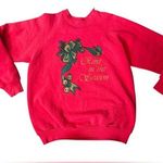 Etcetera Vintage 90s Red Green Gold Holiday Festive Christmas Bell Sweatshirt Photo 0