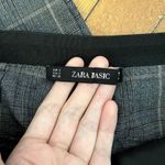 ZARA  Basic gray white checkered dress pants slim leg style trousers comfortable Photo 2