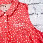 Nike Golf Shirt Women Medium Pink Polka Dot Dri Fit Sleeveless Tank Top Photo 3