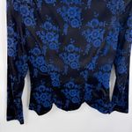 Vintage‎ Whimsigoth Scott McClintock Velvet Floral Jacket Black Blue Size 6 Photo 8