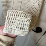 Francesca's Audrey Parks X Francesca’s Beige Elianna Crochet Lace Up Cropped Sweater Photo 6