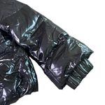 Duvetica Black Patent Real Down Coat Jacket Snap Photo 2