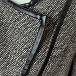 White House | Black Market  Sparkle Tweed Leather Trim Blazer Jacket Size 12 Photo 7