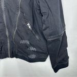 Free People SANDRINE ROSE Black Zip Bomber NWT in Medium Photo 4