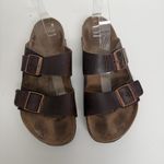 Birkenstock  Sandals Arizona Slides Leather Comfort Travel Brown L9 M7 Unisex Photo 2