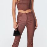 Edikted Brown Flare Pants Photo 0