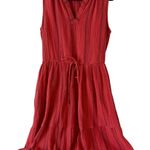Sundance Women's Adley Sea Coral Gauze Cotton Sleeveless Dress SZ S Red Photo 0
