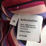 Reformation Gjelina Rainbow Striped Wrap Mini Dress Luisa Stripe XS Long Sleeves Photo 4