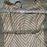 Adrianna Papell  Beige Sleeveless Blouson Beaded Gown 2 Photo 5