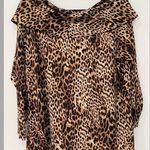 Chico's Cowl Neck Leopard Animal Print Shirt SZ 4 Photo 2