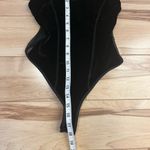 Alala Womens Black Velvet Bodysuit XS Snap Close Cross Strap Back Scoop Neck NWT Photo 5