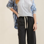 Aerie NWT Grey Soft Landing Wide Leg Trouser Pants Size XS Photo 0