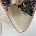 Beldoch Popper Vintage Floral Granny Chic Knit Cotton Sweater Size Medium Black Photo 3