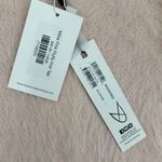 MINKPINK NWT Mink Pink Millie Fluffy Knit Tee Women L Blush Pink Short Sleeve Sweater Photo 5