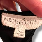 Birdie & Bette Cut Out Tank Top Black Stretchy Ribbed Size XL Photo 2