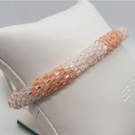 NWT 3 Strands Pink & Orange Beaded Bracelet Photo 1