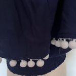 Papaya Crop Womens Top Sz L Pom Pom Babydoll Y2K Coquette Festival Beachy Boho Photo 4