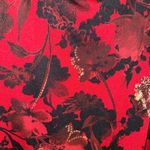 Kasper Plus Oversized Asymmetrical Red Black Floral Top Stretchy 2X Photo 1