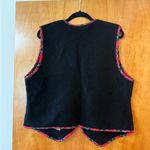 Talbots  Wool Christmas Button Down Vest Vintage Sleigh Snow Winter Deer Size XL Photo 9