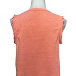 BP Tank Top Heathered Lettuce Edge Hem Sleeveless Coral Pink Women's Medium NWOT Photo 4