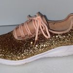 Glittery Gold Kids Sneakers Size 7 Photo 4