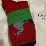Kate Spade Red elephant Crew Socks NWT (3pk) Photo 0