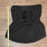 Bebe 2B Strapless Ruffle Top Black Size Medium Photo 7