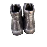 Frye  Women’s Lena Zip High Sneakers – Metallic Pewter Leather, Size 9.5M, NWT Photo 4