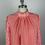 Stine Goya Eddy Plaid Blouse in Red Size M Photo 3