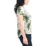 Hilary Radley  | Medium | Women's V-Neck Short Sleeve Tropical Blouse Top Photo 1