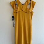 Rachael Ray Mustard Ruffle Midi Dress Yellow Size XL Photo 8