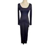 Meshki NEW NWT Kathryn Long Sleeve Lace Up Open Back Side Slit Maxi Dress Photo 8