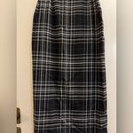Charter Club Vintage Y2K  Wrap Skirt Poly Wool Blend Black Gray White Maxi Photo 1