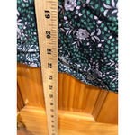 J.Crew Liberty Fabric Floral Ruffle Trim Blouse Long Sleeve Top Green Pink S Photo 5