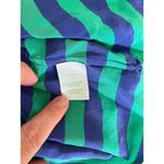 Lilly Pulitzer Green and Blue Striped Blouse 100% silk size XS Photo 4