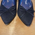 Rothy's Womens The Point Bow Black Knit Fabric Slip On Ballet Flats Shoes 9.5 Photo 3