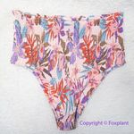 NEW Free People Citrine Dakota aloha blooms floral bikini bottom, size M Purple Size M Photo 6