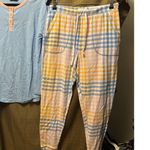 NWOT Peter Alexander Woman’s Checkered Long Sleeve Pajama Set Size Large Blue Photo 0