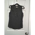 Banana Republic  Women’s Size 10 Black White Polka Dot Sleeveless Blouse Chic EUC Photo 3