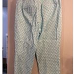 Talbots  Light Blue Print Perfect crop curvy pants size 12 Photo 2
