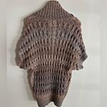 Dress Barn Metallic Open Knit Cardigan M Brown Ombre Cocoon Sleeve Sweater Photo 6