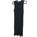 Who What Wear Ribbed Midi Dress Sleeveless XS Black Stretch Dark Academia Chic Photo 2